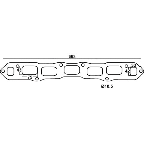 Redback Header Gasket for Toyota Land Cruiser 2F 4230cc, 6 Cylinders - DSF032