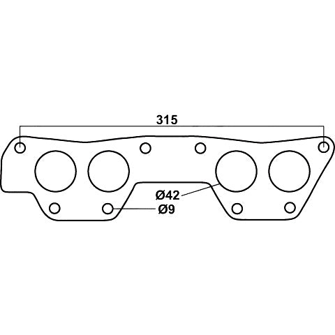 Redback Header Gasket for Mitsubishi L200 & L300, Sirius 4G62 1795cc & 4G63 1997cc, 4 Cylinders - DSF049