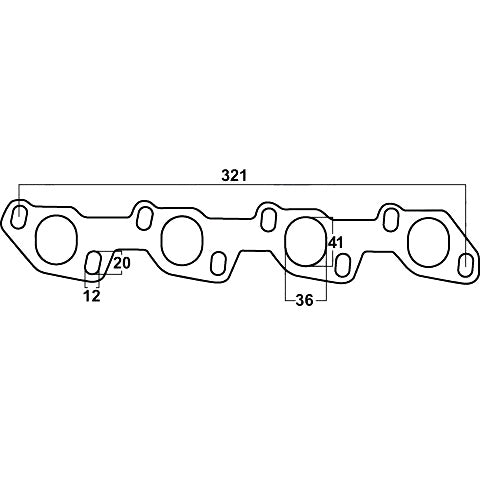 Redback Gasket for Toyota Hilux & 4Runner, 2.0L, 2.4L, 2.8L & 3L, 4 Cylinders, Diesel - DSF052