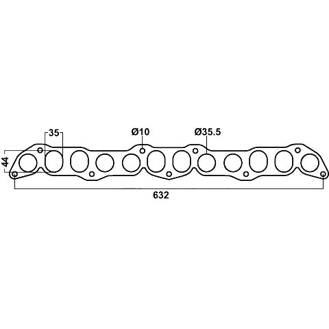 Redback Header Gasket for Nissan Patrol MQ, Nissan SD33 3246cc, 6 Cylinders - DSF054