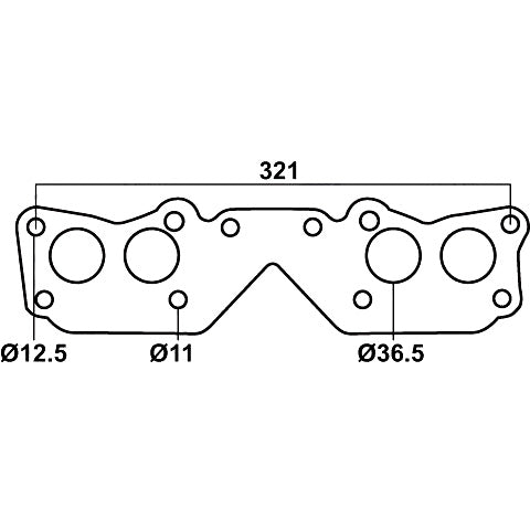 Redback Header Gasket for Toyota Bundera, Celica, HiAce & Hilux, Toyota 21R-C & 22R 2367cc, 4 Cylinders - DSF057