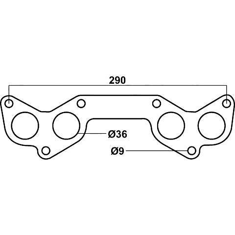 Redback Header Gasket for Ford Telstar & Mazda 626, F8 1789cc, FE 1998cc & F2 2184cc, 4 Cylinders - DSF064