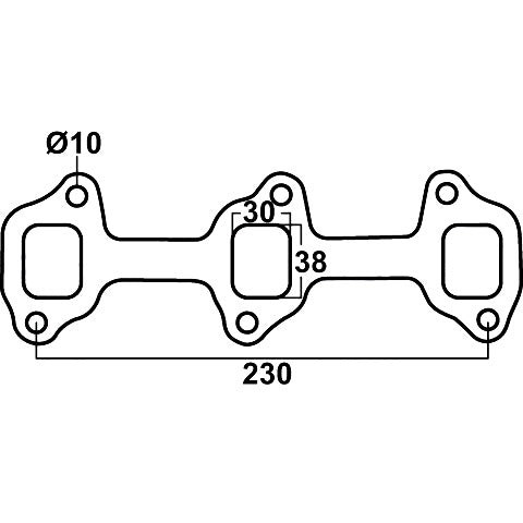 Redback Header gasket for Toyota Land Cruiser HJ45, H 3.6L, Diesel (2 Required) - DSF071