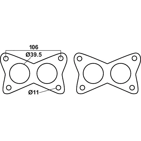 Redback Header Gasket for Nissan Pintara, Ford Corsair & Nissan Navara D21 & D22, Nissan KA24E 2.4L, Cemjo - DSF107C