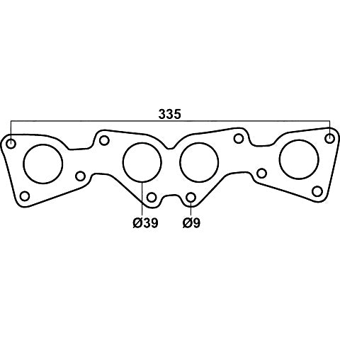 Redback Extractor Gasket for Ford Courier, Mazda B2600, Raider & Bravo 2.6L G6 EFI, 12V - DSF118
