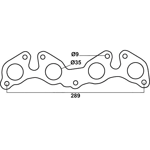 Redback Header Gasket for Holden Astra & Nissan Pulsar, E13 1270cc, E15 1488cc, E16 1597cc, 4 Cylinders - DSF715