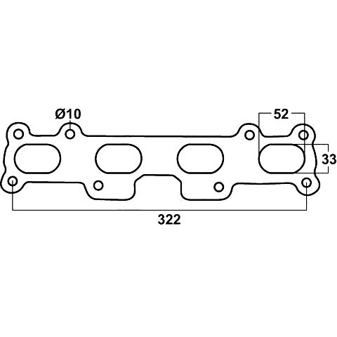 Redback Header Gasket for Ford Laser KF, KH & KJ, TX3, Mazda 323 & Astina, Mazda BP, 1.8L Twin cam, Cemjo - DSF727C