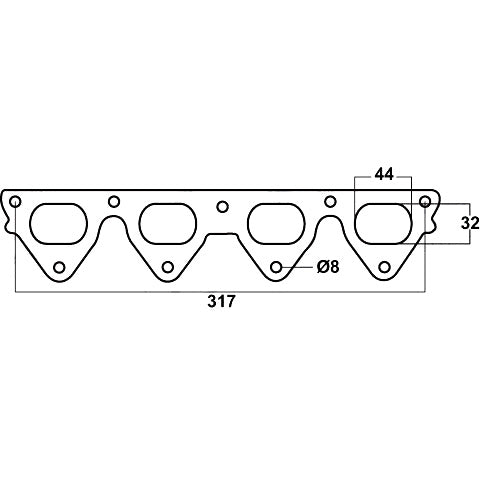 Redback Header Gasket for Honda Civic 16V Twin cam, FWD, Year 1989-on, Honda CR-X, HR-V & Integra, Honda ED, EG & EH, Honda D15B4 & D16A8 - DSF744