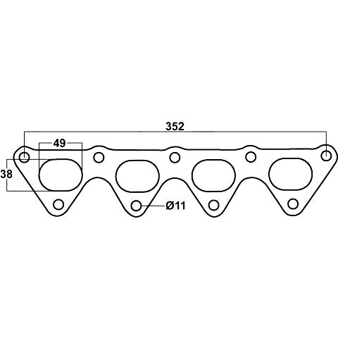 Redback Header Gasket for Mitsubishi Lancer CE, Hyundai FX Coupe & Proton Inspira, Mitsubishi 4G93, G4GF & G4GFT, 1.8L & 2.0L, Cemjo - DSF750C