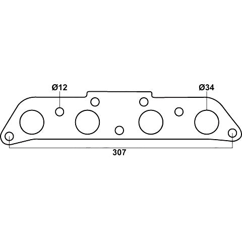 Redback Headers gasket for Toyota Corolla AE90, AE92, AE95, AE101, AE102 & AE112, Holden Nova, Toyota 4A-FE & 7A-FE - DSF780