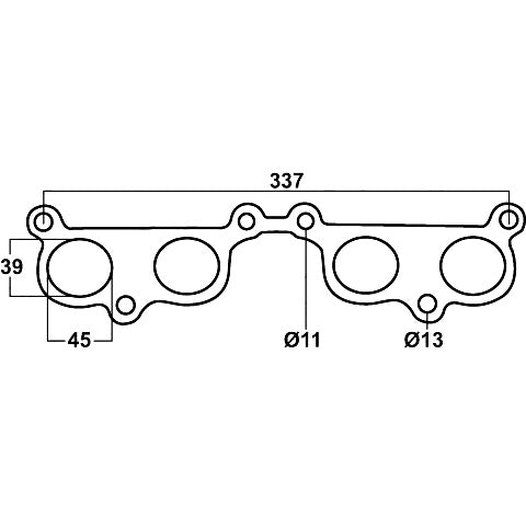 Redback Header Gasket for Toyota Hilux RZN169, RZN174, RZN174R, RZN149 & RZN154, Toyota 3RZ & 3RZ-FE, 2.7L DOHC EFI, Cemjo - DSF803C