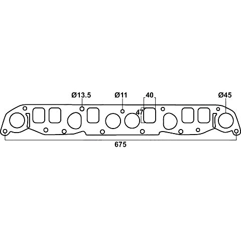 Redback Header Gasket for Jeep Cherokee, Wrangler & Renegade, 4.0L, 6 Cylinders, Straight-six MX, Graphite - DSF804G