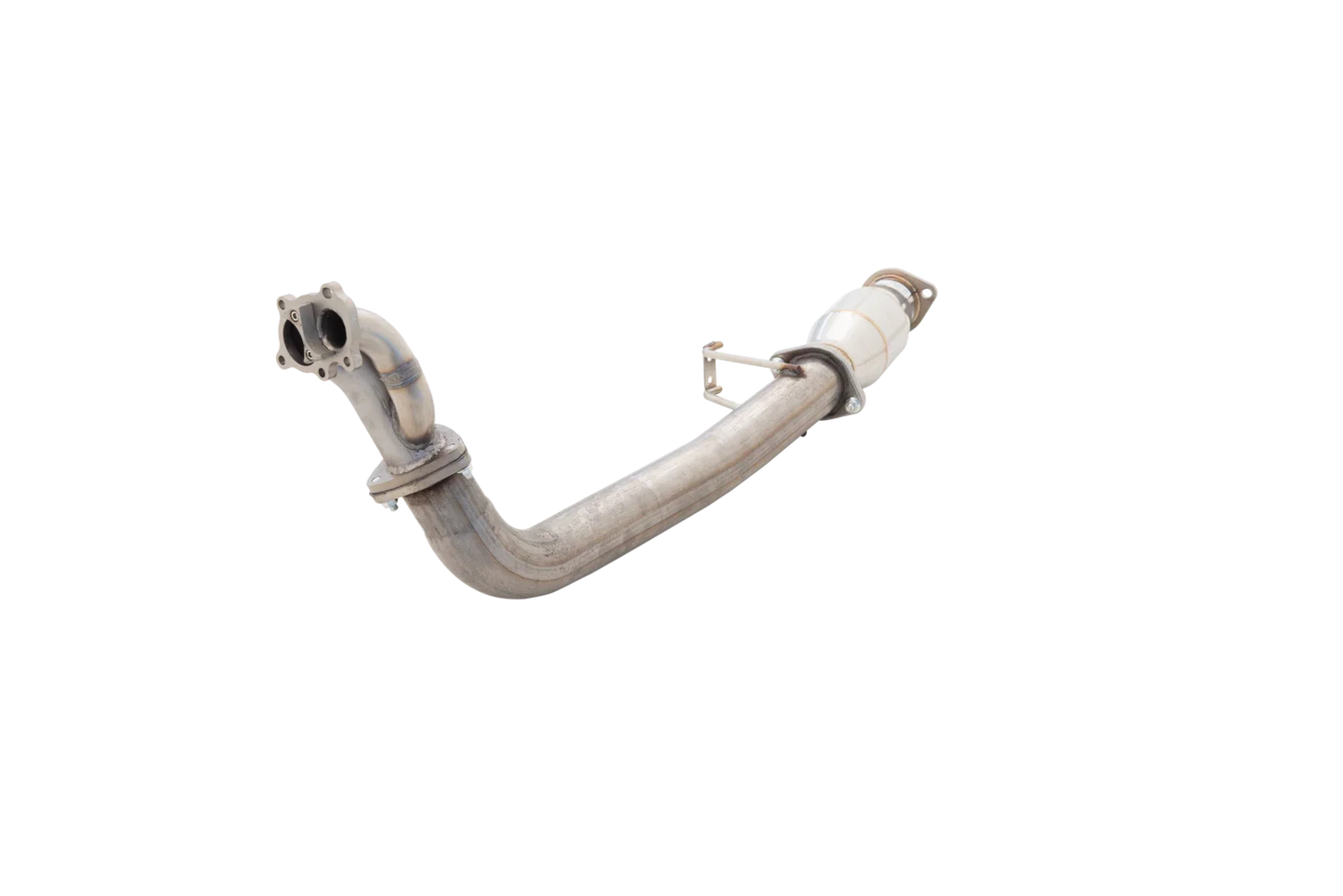 XForce - NISSAN 200SX S14 1994-1998, Turbo Back System Metallic 100 Cell Cat With Angle