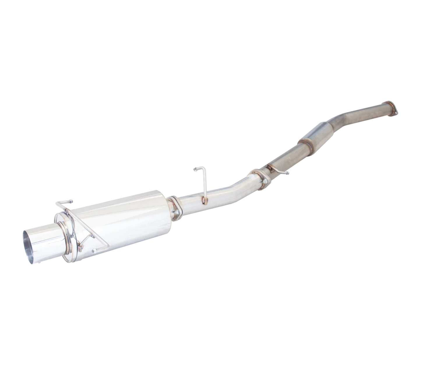 XForce - NISSAN 200SX S14 1994-1998, Turbo Back System Metallic 100 Cell Cat With Angle