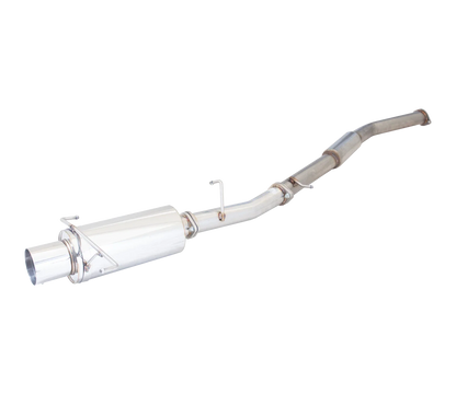 XForce - NISSAN 200SX S14 1994-1998, Turbo Back System Metallic 100 Cell Cat With Angle