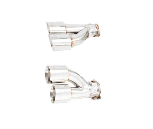 XForce - FORD MUSTANG FM GT FASTBACK COYOTE 5.0L (08/2014-07/2017) Quad tips for Oval rear mufflers