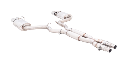 XForce - FORD MUSTANG FN GT FASTBACK COYOTE 5.0L (07/2017-on)  Twin 3″ Stainless Steel Cat-Back System With Quad 4″ Tips