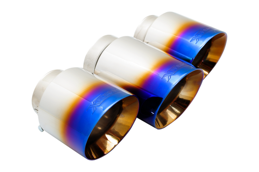 XForce - HONDA CIVIC FK8 TYPE R (09/2017-ON), 4″ Stainless SteelAngle Cut Blue Tips