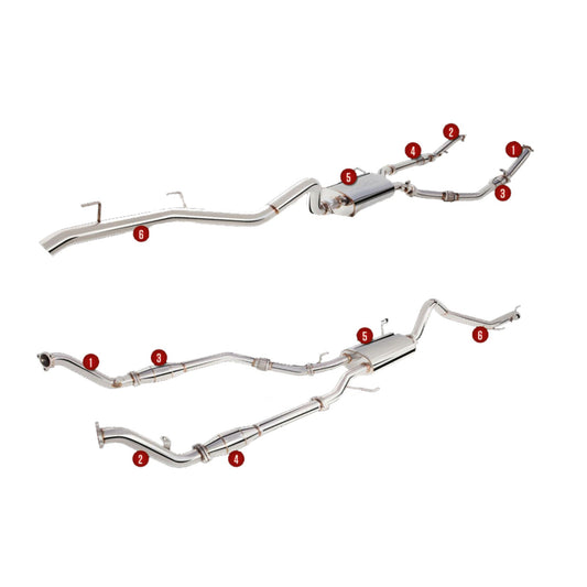 XFORCE - TOYOTA	LANDCRUISER 200 SERIES V8 TURBO DIESEL (2007-2016), 2.5" Inch Stainless Turbo Back Exhaust System