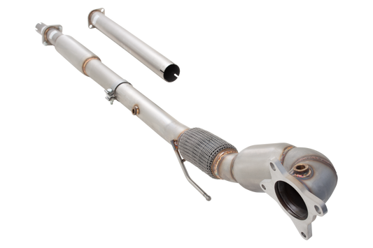 XFORCE - VW GOLF GTI MK5 (05/2005-09/2009), Stainless Steel 3″ Dump pipe, 200 cell metallic cat