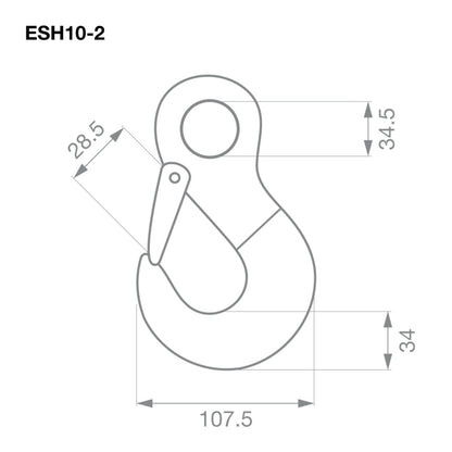 TAG - Eye Sling Hook G80 10mm 3.15T (Pair)