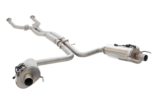 XForce - LEXUS IS ES-LISFVMK-CBS, Stainless Steel Twin 2.5″ Cat-Back Exhaust System With Varex Mufflers