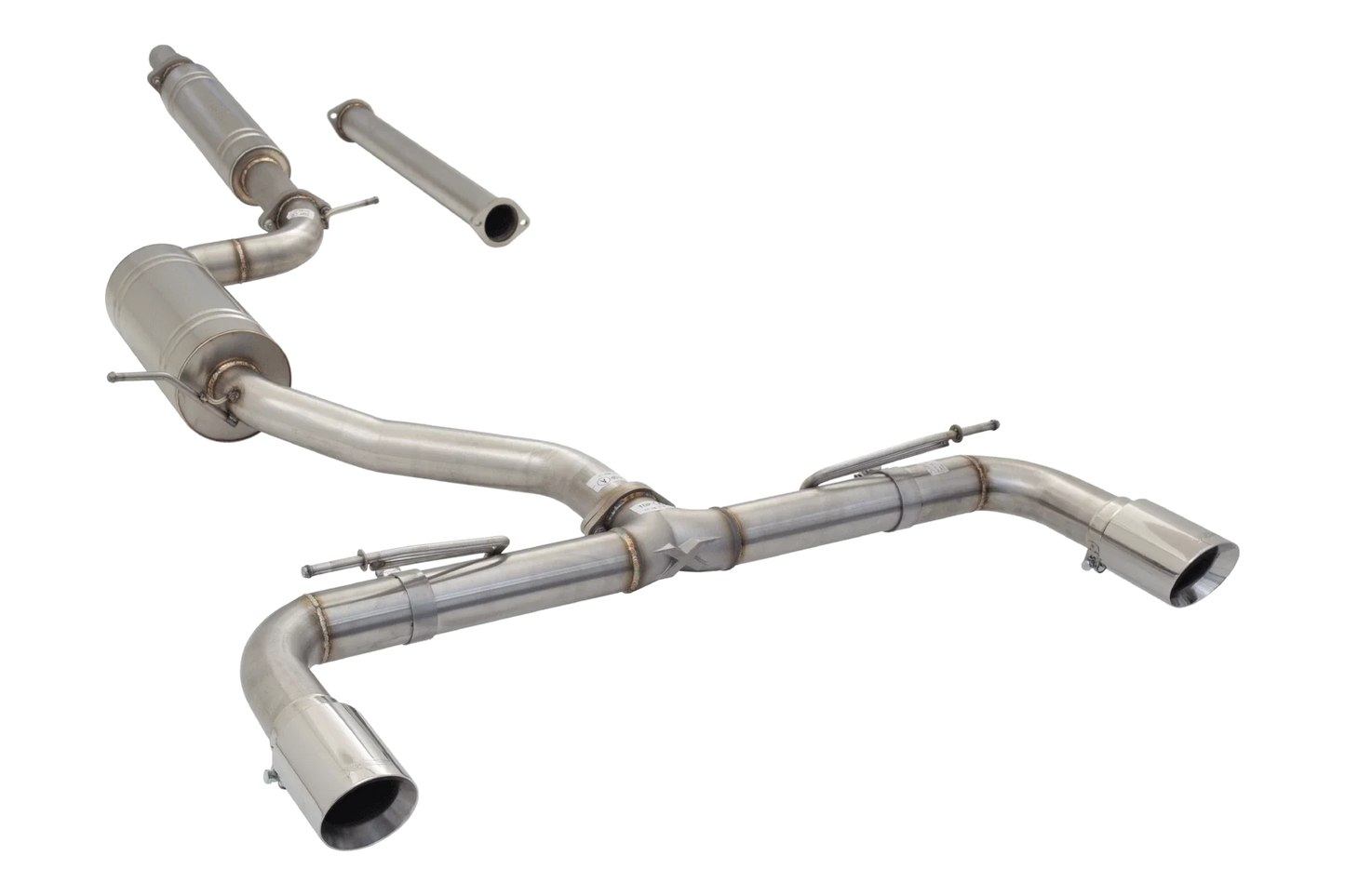 XFORCE - VW GOLF GTI MK7-MK7.5 (10/2013-01/2021), 3" Stainless Cat-Back Exhaust System