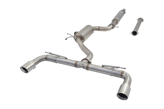 XFORCE - VW GOLF GTI MK7-MK7.5 (10/2013-01/2021), 3" Stainless Cat-Back Exhaust System With Varex Muffler