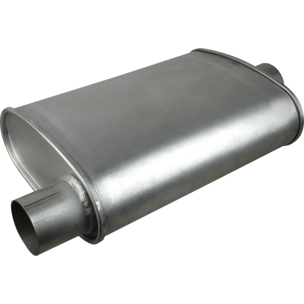 Redback 2.5" Chambered Muffler Offset/Centre 406x254x101mm Oval Aluminised
