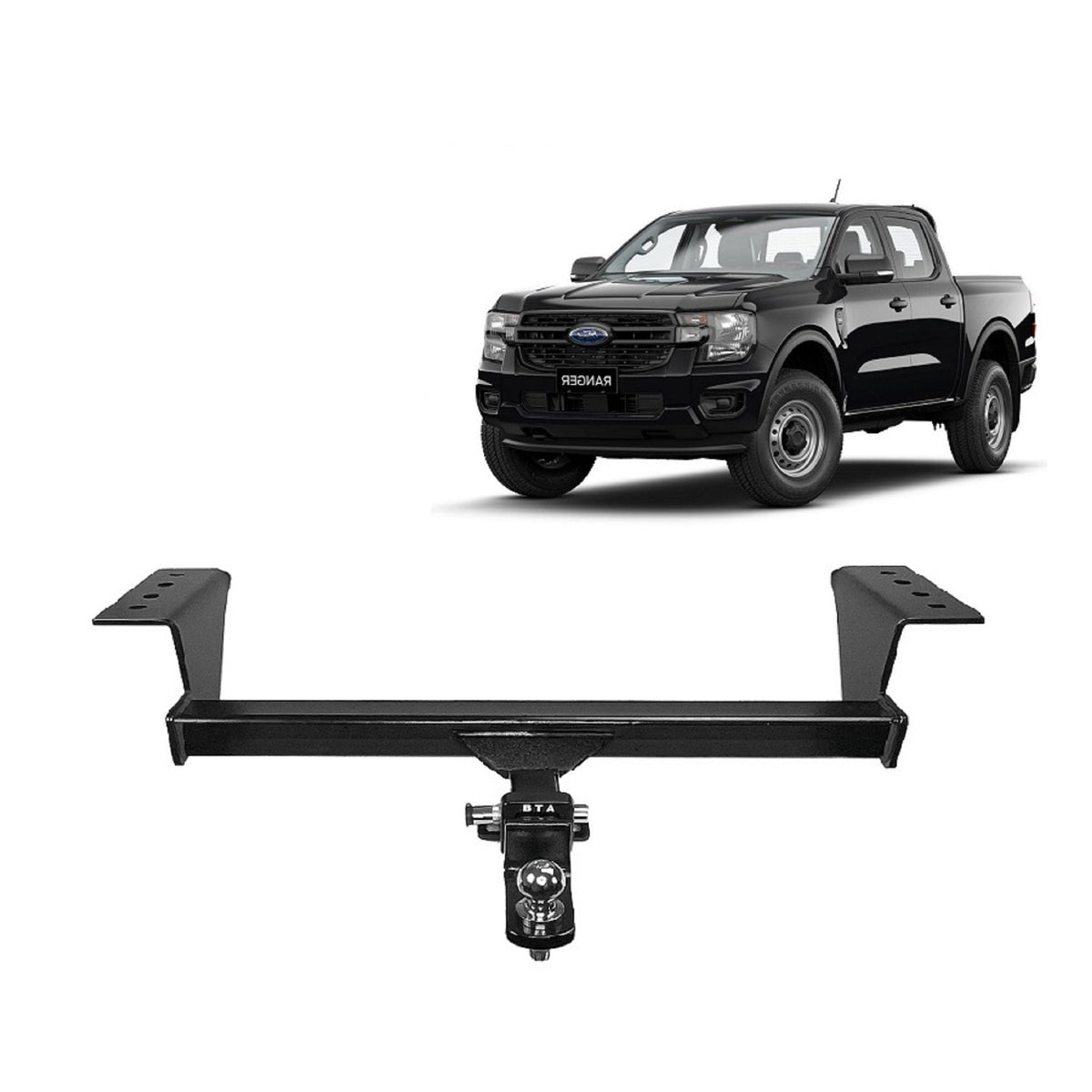BTA Ford Ranger (06/2022 – On) Bumper Models Only Heavy Duty Towbar 3500kg Capacity