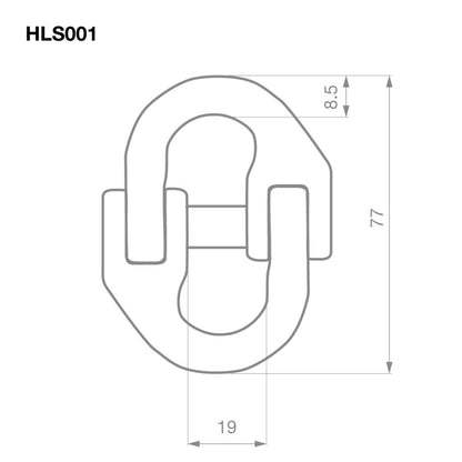 TAG - Hammer Lock Chain Connector Kit (Pair) - 8mm, 2T Rated