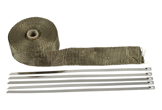 Redback HEAT TAPE TITANIUM 51MM X 2MM X 10M WITH 5 CABLE TIES (CTS35008) - HTTI0512-10-5CT