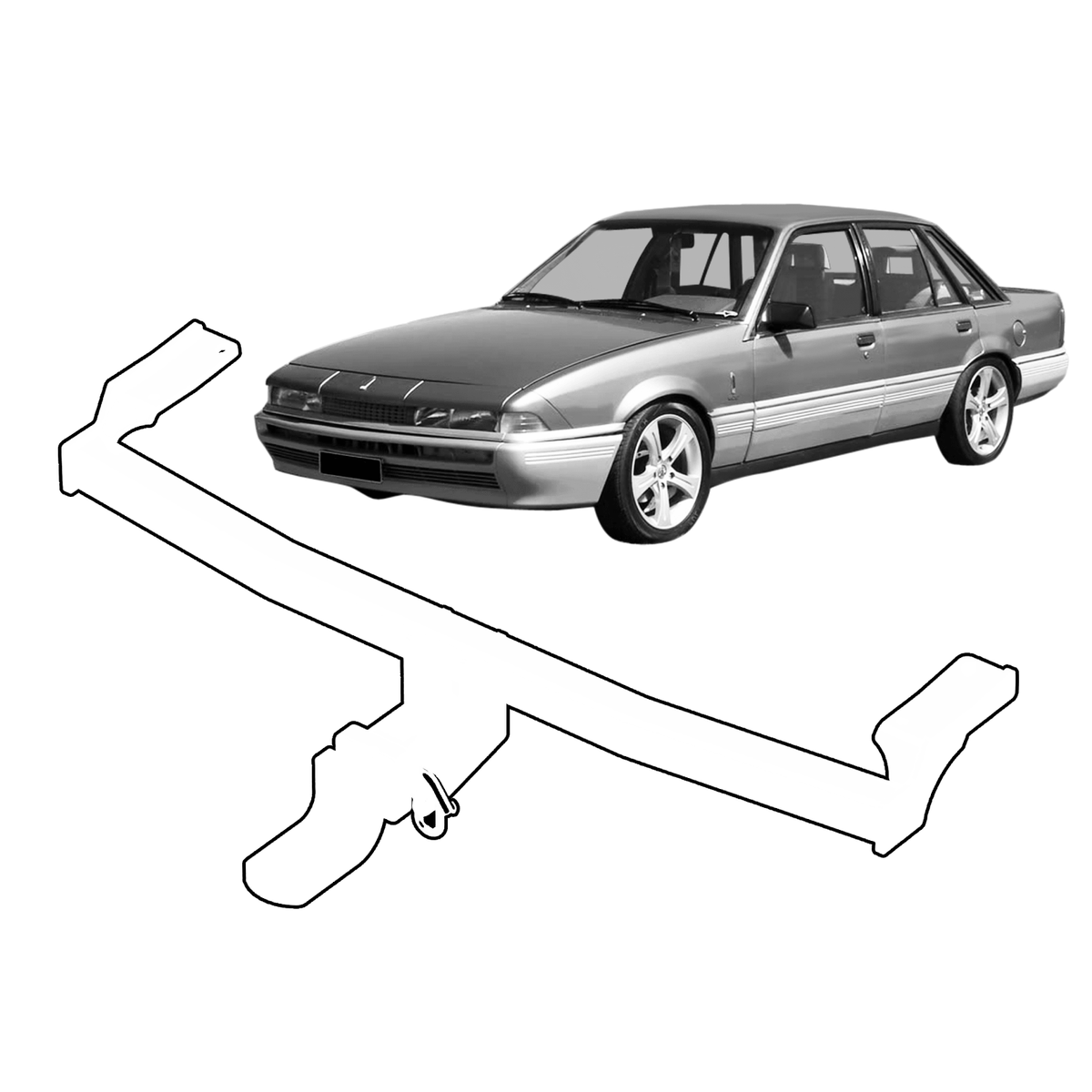 BTA Holden Commodore VBVL V6/V8 (01/1978 – 07/1988) Light Duty Towbar ...