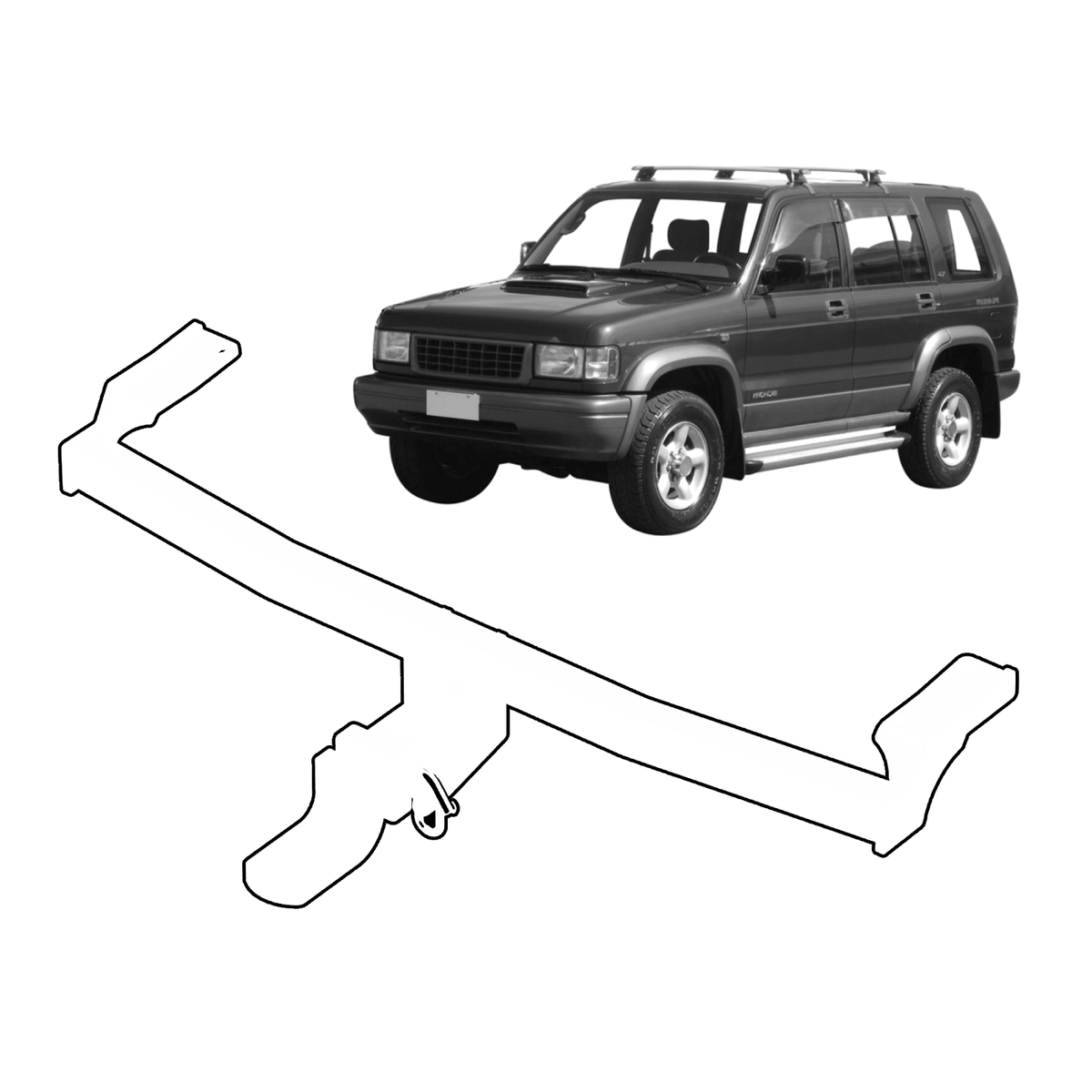 BTA Holden Jackaroo (04/1992 – 12/1997) Light Duty Towbar 1000/80kg Capacity