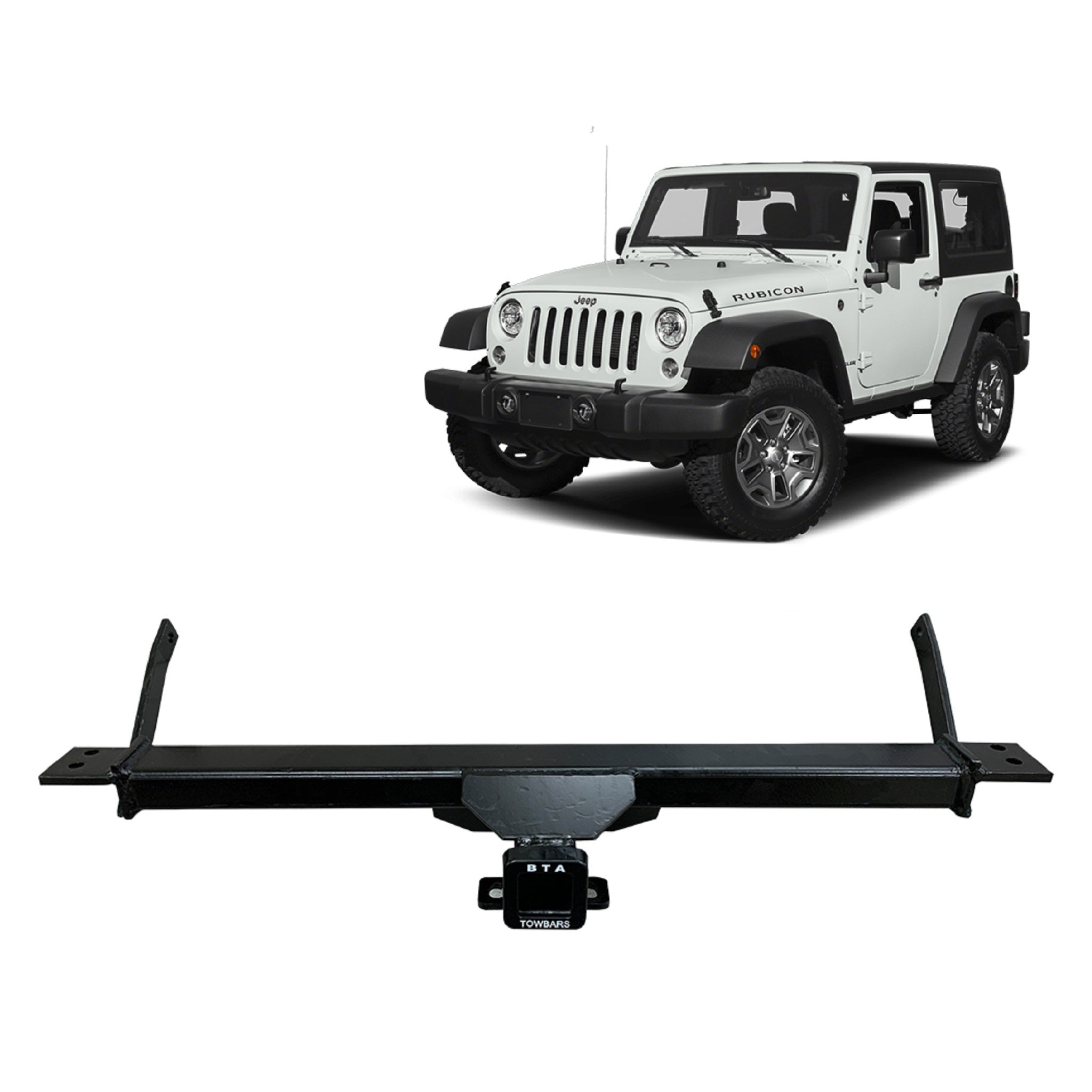BTA Jeep Wrangler (TJ Series) Heavy Duty Towbar 1200/120kg Capacity ...