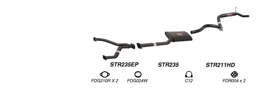 Redback Performance Exhaust System for Ford Falcon 1991-2002, Ford Fairmont 1991-2002, Ford Falcon 1998-2002 + 1 more | 63mm - K-RPM15742