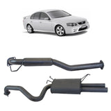 REDBACK - Ford Falcon BA BF (2003 - 2008) Sedan 2.5" Catback Exhaust with Hotdog Centre and Dual Outlet Rear Muffler