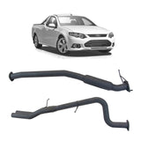 Exhaust 2.5" System with Hotdog Centre and Rear Muffler Delete for Ford Falcon FG Ute (02/2008 - 12/2014)