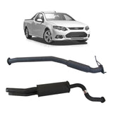 REDBACK - Ford FG Falcon Ute (02/2008 - 12/2014) 2.5" Exhaust System with Hotdog Centre