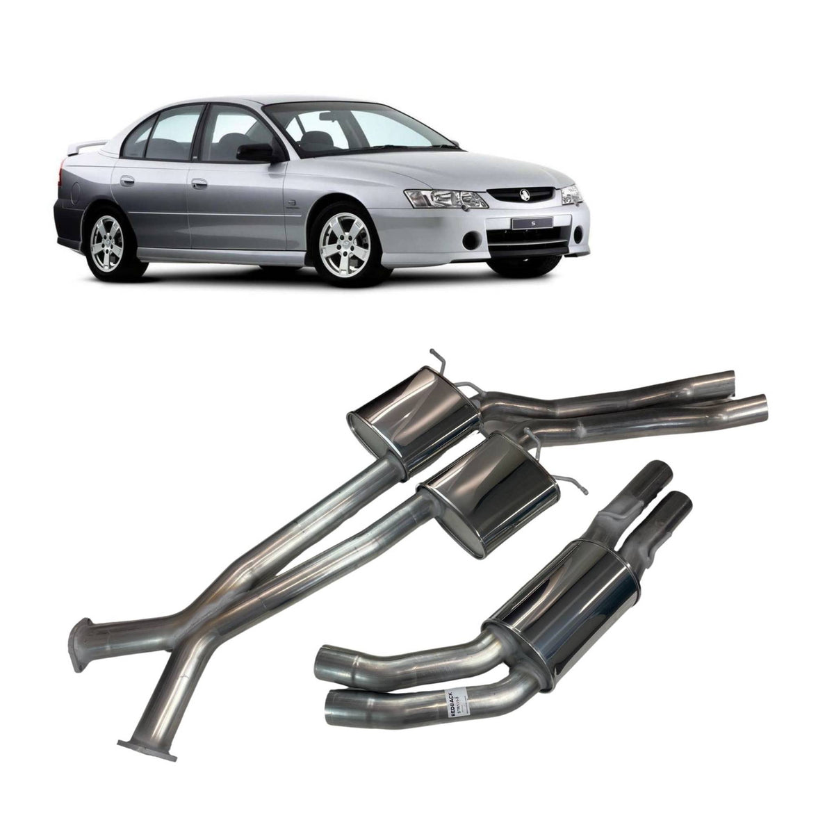 Redback Dual 3" Catback Exhaust with Rear Muffler for Holden Commodore VT-VZ Sedan 1997-2007 | 76mm - K-RPM16023