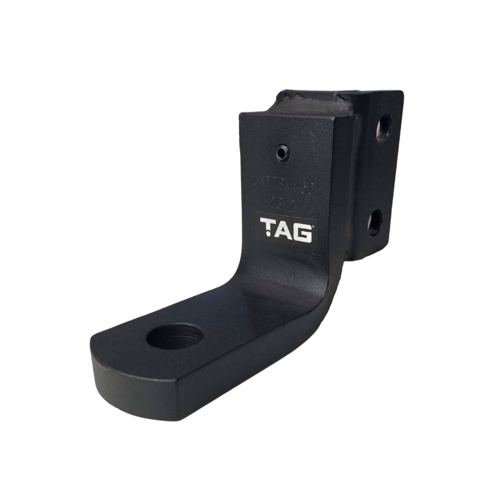 TAG - Adjustable Heavy Duty Tow Ball Mount 90° Face, 50mm Square Hitch - 174mm Drop, 199mm Rise