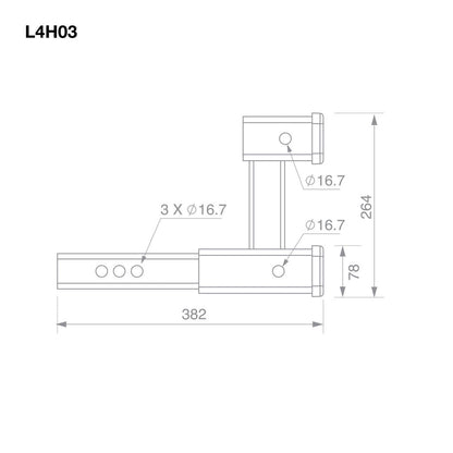 TAG - Dual Receiver Hitch Extender - 50mm Square