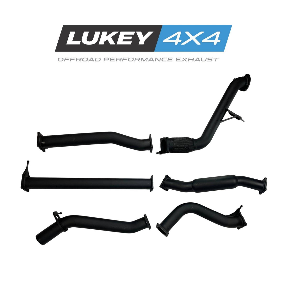 Lukey 4x4 Turbo Back Exhaust System for Ford Ranger PX with Hotdog 2011-2022, Mazda BT-50 2011-2020 | 76mm - LKY-FRD-PX-HD