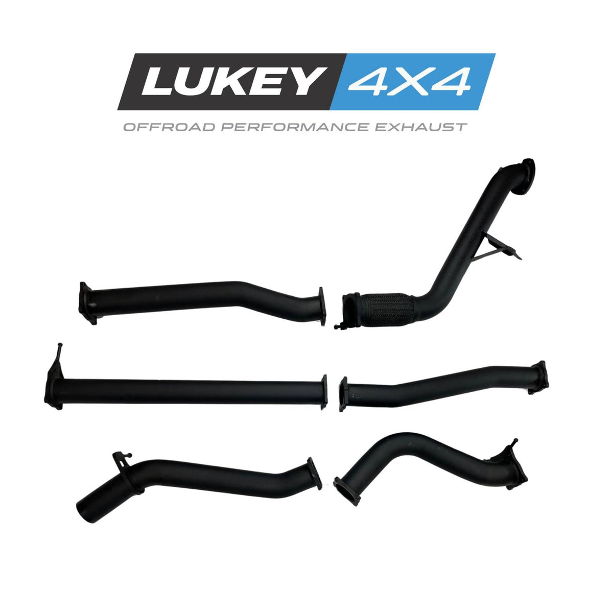 Lukey 4x4 Turbo Back Exhaust System for Ford Ranger PX 2011-2022, Mazda BT-50 2011-2020 | 76mm - LKY-FRD-PX-PO