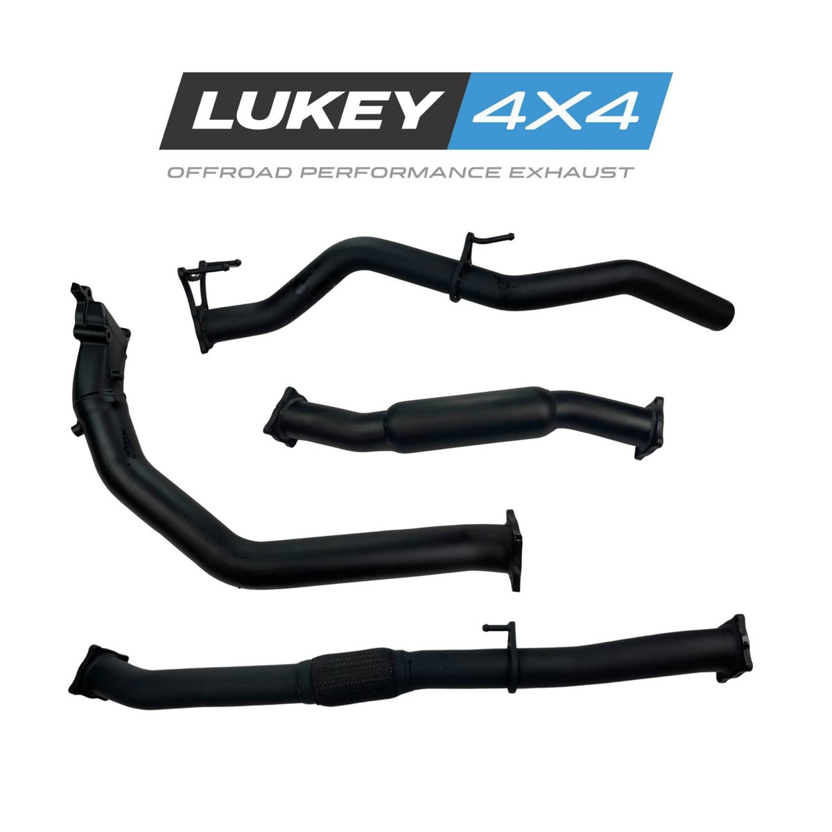 Lukey 4x4 Exhaust System for Nissan Navara D22 with Hotdog 2.5L 2001-2015 | 76mm - LKY-NN-D22-HD