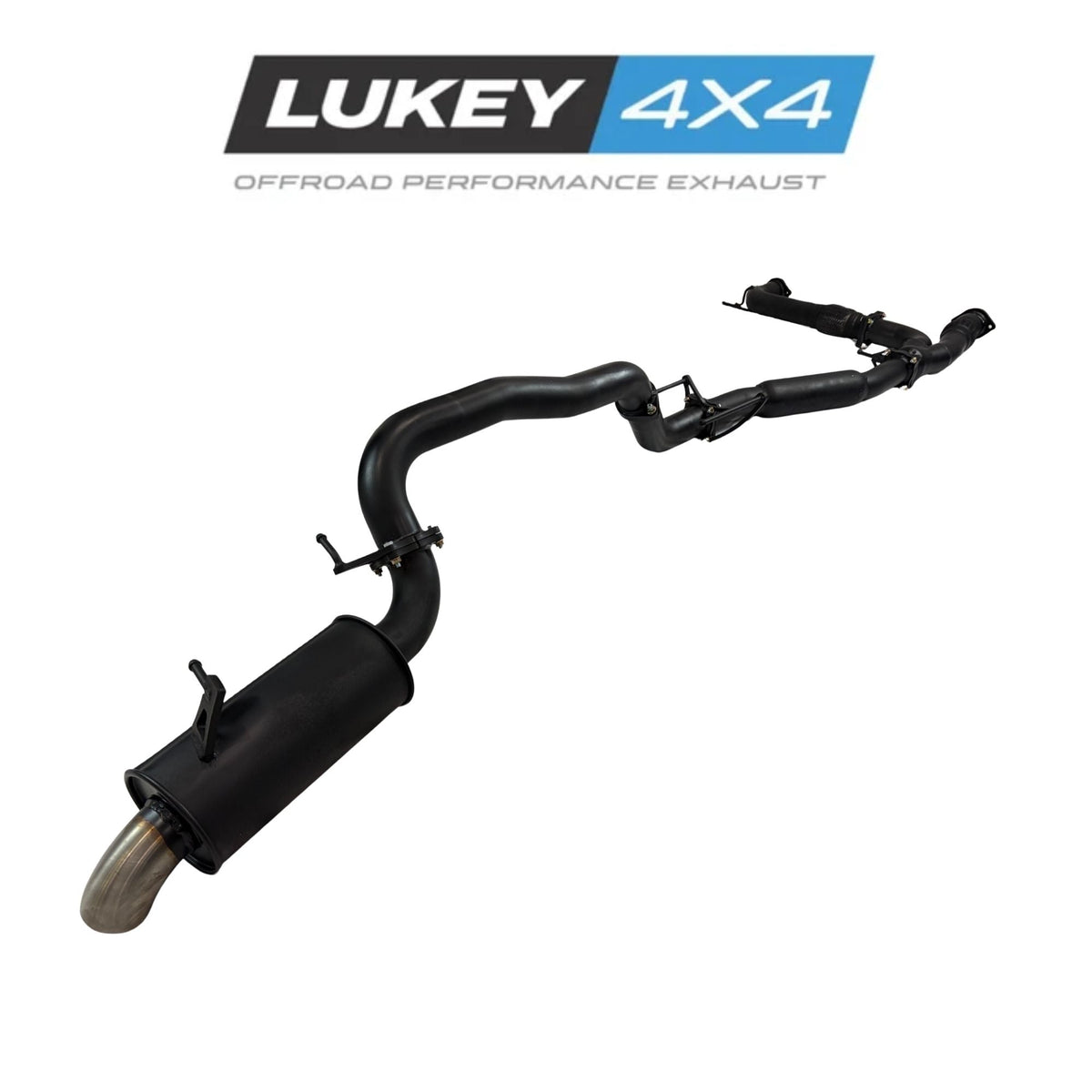 Lukey 4x4 Cat Back Exhaust System for Nissan Patrol Y62 V8 with Hotdog & Rear Muffler | 76mm - LKY-NP-62-HD