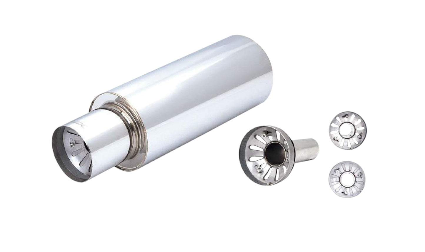 XFORCE -Cannon - 6" Body - 2.5" Flanged Inlet - 4.5" Tip - Gold Tig Weld Seam