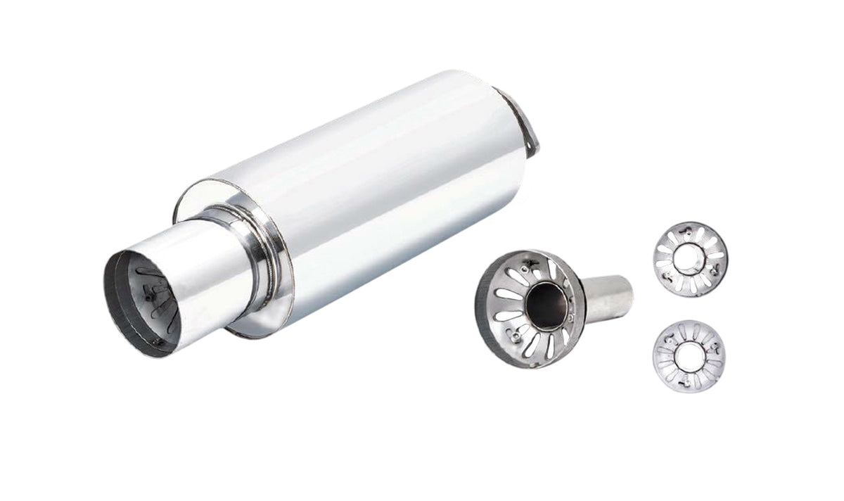XFORCE - 3″ Inlet 4.5″ Straight Cut Tip, 7″ Cannon Muffler with Flange