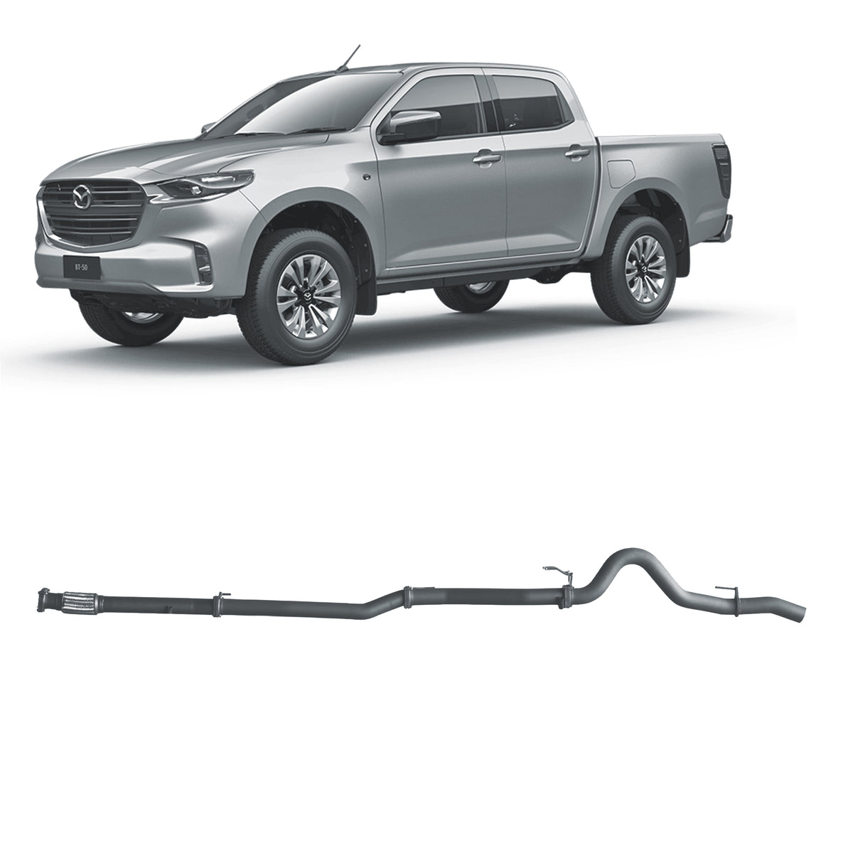 Redback Extreme Duty Exhaust for Mazda BT-50 2020-on | 76mm - MBX22700-PO