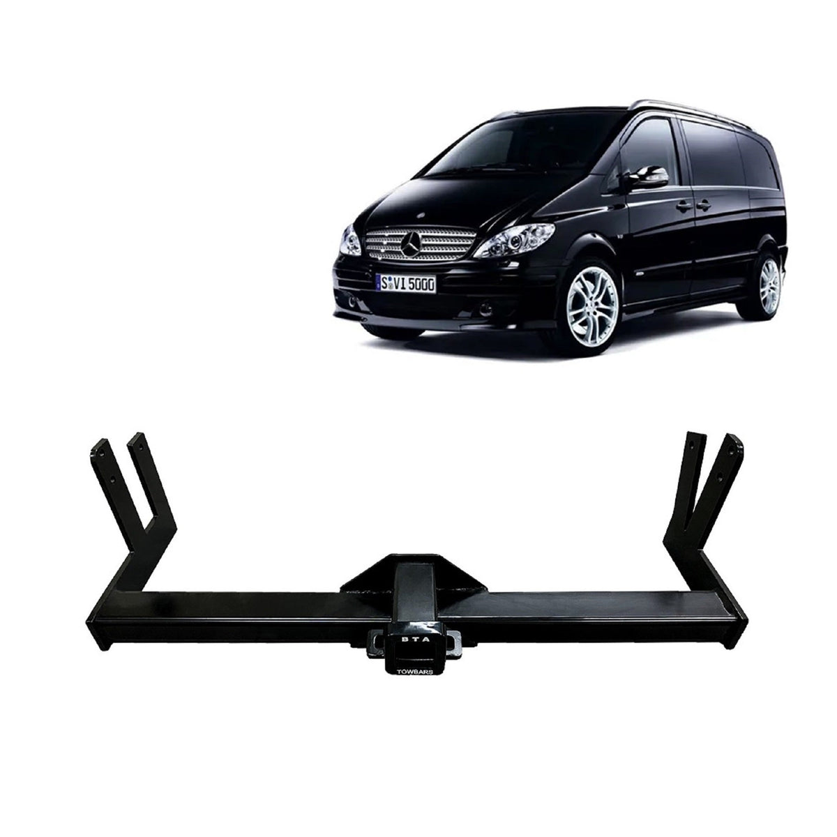 BTA MercedesBenz Vito / Viano / Valente Van (04/2015 – On) Heavy Duty Towbar 2500/250kg Capacity